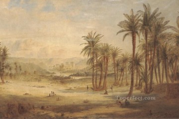 Una vista del paisaje de Philae Edward Lear Pinturas al óleo